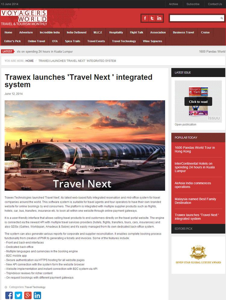 Voyagers World Press Release